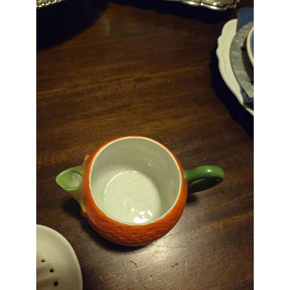 Vintage 1950 Ceramic Juicer Orange Bavaria Germany, Cottagecore, Farmhouse